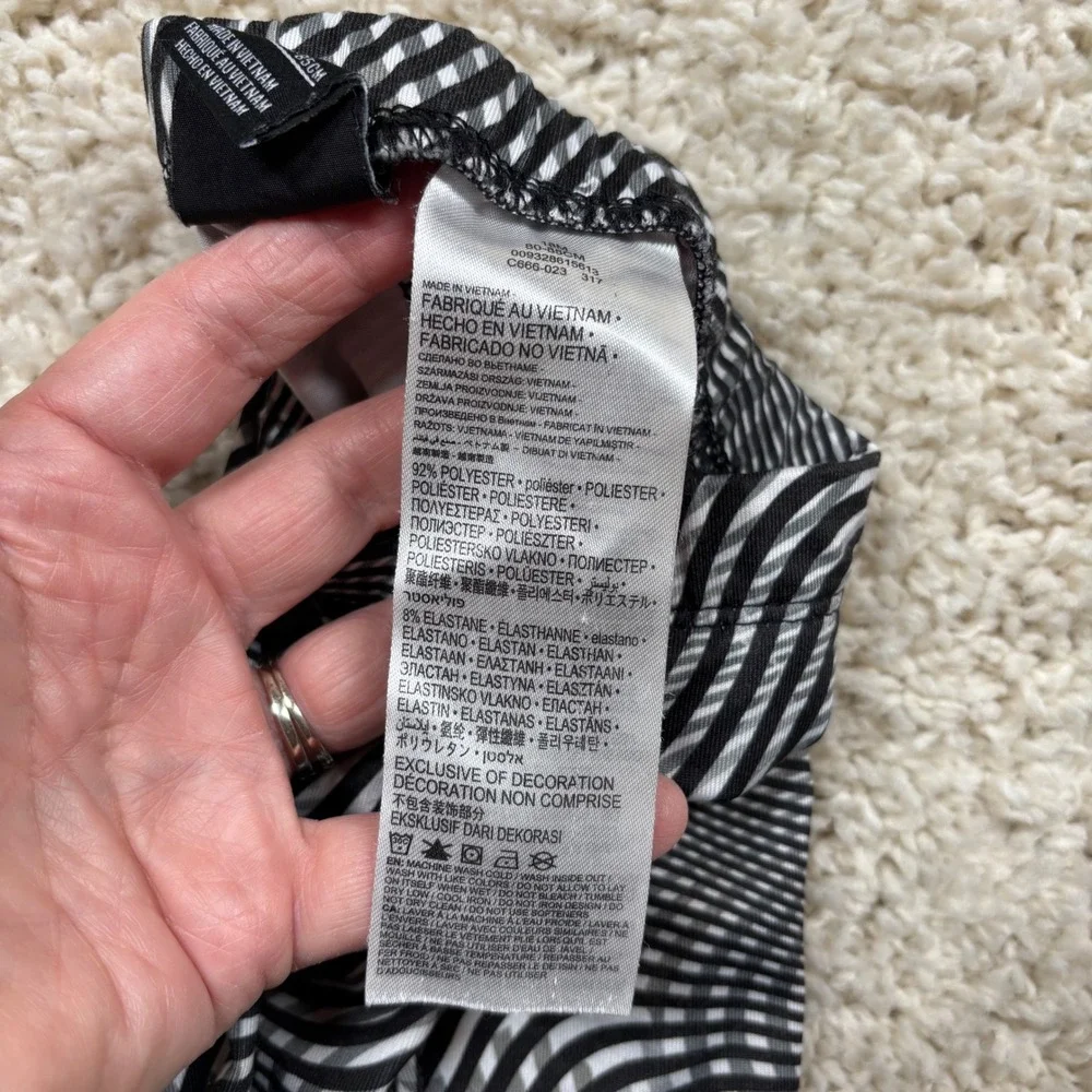 Nike Dri-FIT Toddler Girls Leggings Black White Swirl Print Pink‎ Swoosh 18M